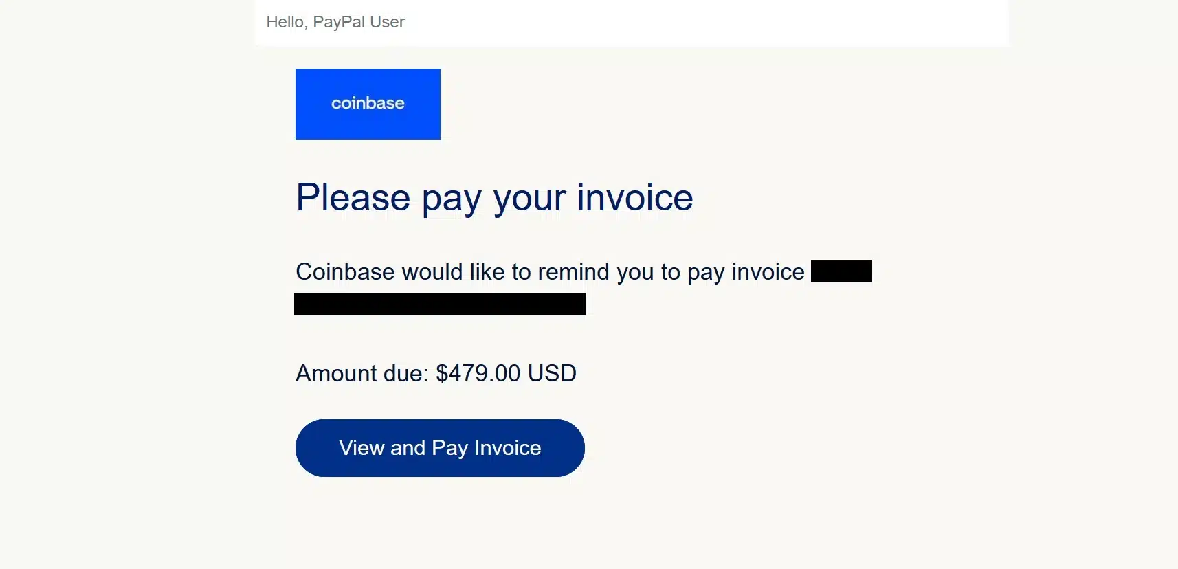 PayPal Invoice Scam